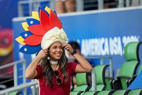 A spectator during Jamaica and Venezuela match